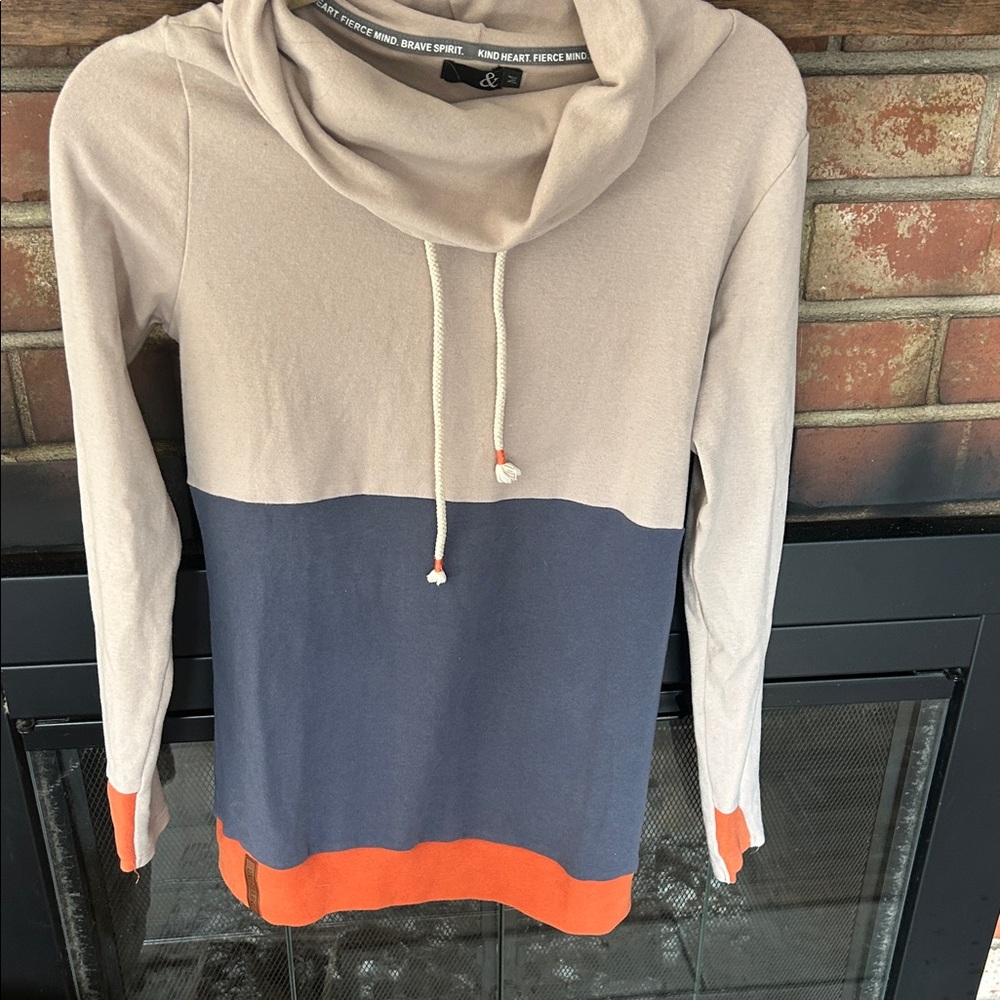 Colorblock Cowl Neck Sweater - Ampersand